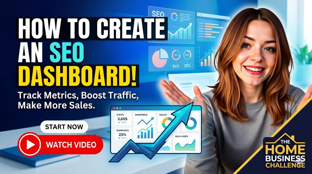 Becca Newton next to text saying how to create an seo dashboard