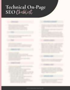 Technical On-Page SEO Checklist
