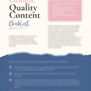 Google Quality Content Checklist