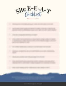 Site E-E-A-T Checklist