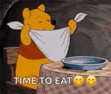 time to eat - winnie the pooh